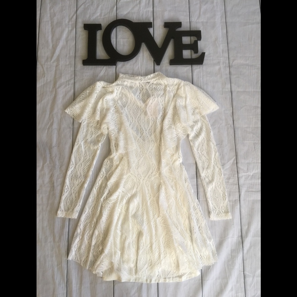 NWT Free People Size Small White Lace Dress - Picture 9 of 9